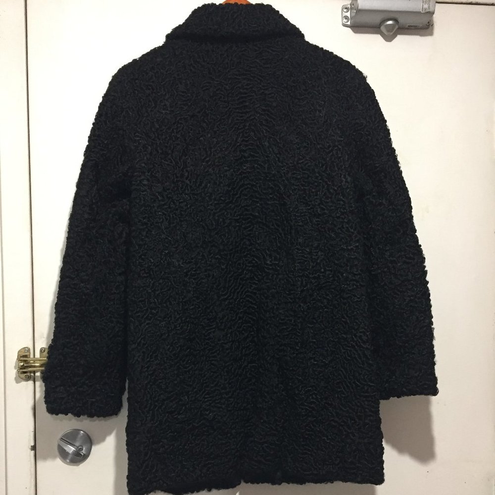 VINTAGE PERSIAN LAMB FUR REVERSIBLE COAT SIZE S - Picture 6 of 10